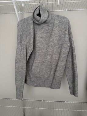 English Factory Light Gray Turtleneck Sweater